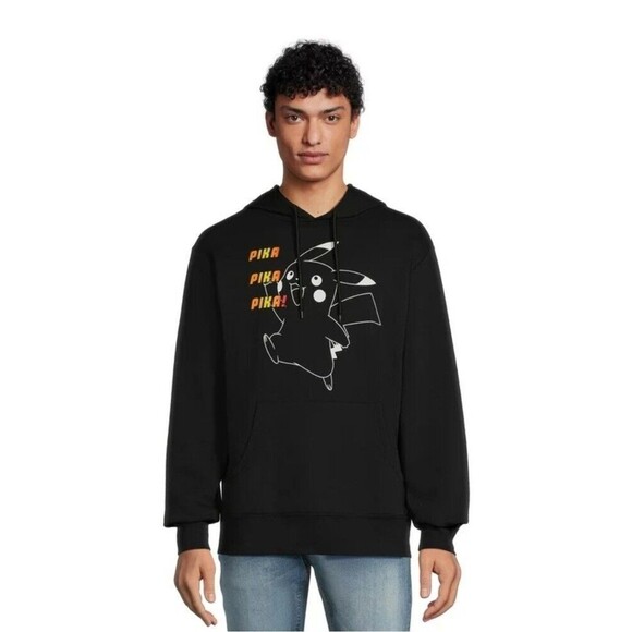 Pokemon Pikachu Pika Pika Pika! Pop Culture Graphic Hoodie Men's Size L (42-44) - Picture 6 of 8